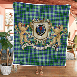 Scottish Learmonth Clan Badge Tartan Plaid Lion Crest Premium Quilt Scottish Plaid Tartan Plaid - ScotsTee - scotstee.com