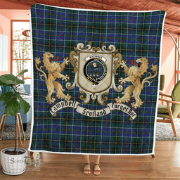 Scottish Macinnes Clan Badge Tartan Plaid Lion Crest Premium Quilt Scottish Plaid Tartan Plaid - ScotsTee - scotstee.com