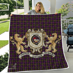 Scottish Macdonald Donald Clan Badge Tartan Plaid Lion Crest Premium Quilt Scottish Plaid Tartan Plaid - ScotsTee - scotstee.com