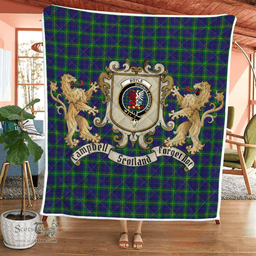 Scottish Boyle Clan Badge Tartan Plaid Lion Crest Premium Quilt Scottish Plaid Tartan Plaid - ScotsTee - scotstee.com