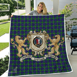 Scottish Boyle Clan Badge Tartan Plaid Lion Crest Premium Quilt Scottish Plaid Tartan Plaid - ScotsTee - scotstee.com