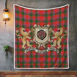 Scottish Dalzell Clan Badge Tartan Plaid Lion Crest Premium Quilt Scottish Plaid Tartan Plaid - ScotsTee - scotstee.com