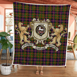 Scottish Cochrane Clan Badge Tartan Plaid Lion Crest Premium Quilt Scottish Plaid Tartan Plaid - ScotsTee - scotstee.com