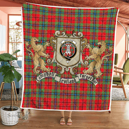 Scottish Maclean Clan Badge Tartan Plaid Lion Crest Premium Quilt Scottish Plaid Tartan Plaid - ScotsTee - scotstee.com