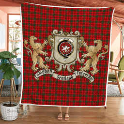 Scottish Heron Clan Badge Tartan Plaid Lion Crest Premium Quilt Scottish Plaid Tartan Plaid - ScotsTee - scotstee.com