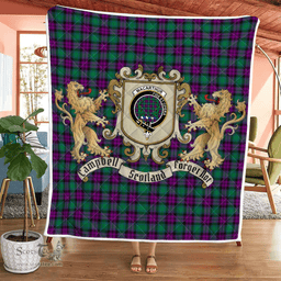 Scottish Macarthur Clan Badge Tartan Plaid Lion Crest Premium Quilt Scottish Plaid Tartan Plaid - ScotsTee - scotstee.com