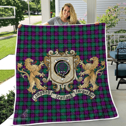 Scottish Macarthur Clan Badge Tartan Plaid Lion Crest Premium Quilt Scottish Plaid Tartan Plaid - ScotsTee - scotstee.com