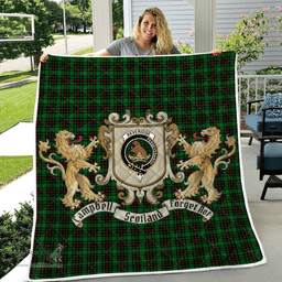 Scottish Beveridge Clan Badge Tartan Plaid Lion Crest Premium Quilt Scottish Plaid Tartan Plaid - ScotsTee - scotstee.com