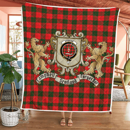 Scottish Erskine Clan Badge Tartan Plaid Lion Crest Premium Quilt Scottish Plaid Tartan Plaid - ScotsTee - scotstee.com