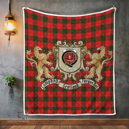 Scottish Erskine Clan Badge Tartan Plaid Lion Crest Premium Quilt Scottish Plaid Tartan Plaid - ScotsTee - scotstee.com
