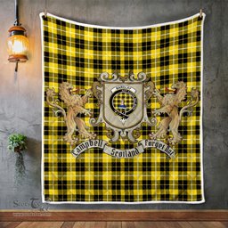 Scottish Barclay Clan Badge Tartan Plaid Lion Crest Premium Quilt Scottish Plaid Tartan Plaid - ScotsTee - scotstee.com
