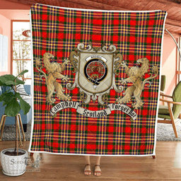 Scottish Macgill Makgill Clan Badge Tartan Plaid Lion Crest Premium Quilt Scottish Plaid Tartan Plaid - ScotsTee - scotstee.com
