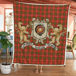 Scottish Carruthers Clan Badge Tartan Plaid Lion Crest Premium Quilt Scottish Plaid Tartan Plaid - ScotsTee - scotstee.com
