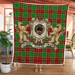 Scottish Baxter Clan Badge Tartan Plaid Lion Crest Premium Quilt Scottish Plaid Tartan Plaid - ScotsTee - scotstee.com