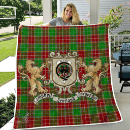 Scottish Baxter Clan Badge Tartan Plaid Lion Crest Premium Quilt Scottish Plaid Tartan Plaid - ScotsTee - scotstee.com