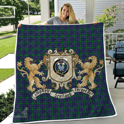 Scottish Hope Clan Badge Tartan Plaid Lion Crest Premium Quilt Scottish Plaid Tartan Plaid - ScotsTee - scotstee.com