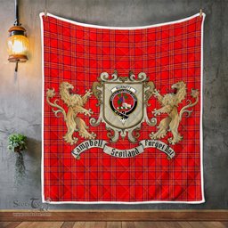 Scottish Burnett Clan Badge Tartan Plaid Lion Crest Premium Quilt Scottish Plaid Tartan Plaid - ScotsTee - scotstee.com
