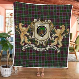 Scottish Crosbie Clan Badge Tartan Plaid Lion Crest Premium Quilt Scottish Plaid Tartan Plaid - ScotsTee - scotstee.com