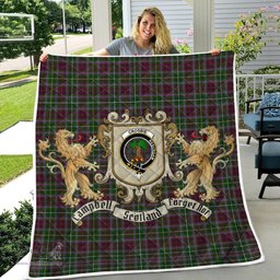 Scottish Crosbie Clan Badge Tartan Plaid Lion Crest Premium Quilt Scottish Plaid Tartan Plaid - ScotsTee - scotstee.com