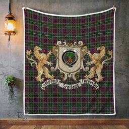 Scottish Crosbie Clan Badge Tartan Plaid Lion Crest Premium Quilt Scottish Plaid Tartan Plaid - ScotsTee - scotstee.com