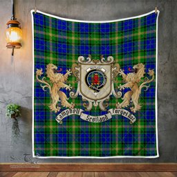 Scottish Maitland Clan Badge Tartan Plaid Lion Crest Premium Quilt Scottish Plaid Tartan Plaid - ScotsTee - scotstee.com