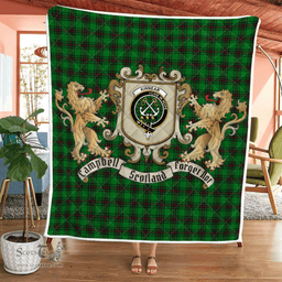 Scottish Kinnear Clan Badge Tartan Plaid Lion Crest Premium Quilt Scottish Plaid Tartan Plaid - ScotsTee - scotstee.com