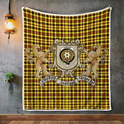 Scottish Jardine Clan Badge Tartan Plaid Lion Crest Premium Quilt Scottish Plaid Tartan Plaid - ScotsTee - scotstee.com