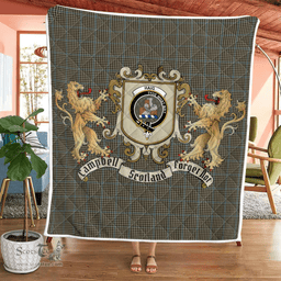 Scottish Haig Clan Badge Tartan Plaid Lion Crest Premium Quilt Scottish Plaid Tartan Plaid - ScotsTee - scotstee.com