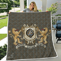 Scottish Haig Clan Badge Tartan Plaid Lion Crest Premium Quilt Scottish Plaid Tartan Plaid - ScotsTee - scotstee.com