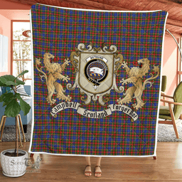 Scottish Bethune Clan Badge Tartan Plaid Lion Crest Premium Quilt Scottish Plaid Tartan Plaid - ScotsTee - scotstee.com