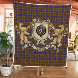 Scottish Balfour Clan Badge Tartan Plaid Lion Crest Premium Quilt Scottish Plaid Tartan Plaid - ScotsTee - scotstee.com