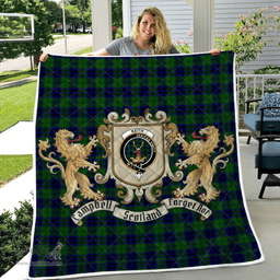 Scottish Keith Clan Badge Tartan Plaid Lion Crest Premium Quilt Scottish Plaid Tartan Plaid - ScotsTee - scotstee.com
