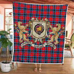 Scottish Mactavish Clan Badge Tartan Plaid Lion Crest Premium Quilt Scottish Plaid Tartan Plaid - ScotsTee - scotstee.com