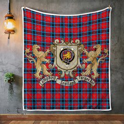 Scottish Mactavish Clan Badge Tartan Plaid Lion Crest Premium Quilt Scottish Plaid Tartan Plaid - ScotsTee - scotstee.com