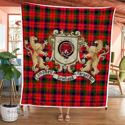 Scottish Macnaughten Clan Badge Tartan Plaid Lion Crest Premium Quilt Scottish Plaid Tartan Plaid - ScotsTee - scotstee.com