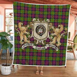 Scottish Macdonald Ranald Clan Badge Tartan Plaid Lion Crest Premium Quilt Scottish Plaid Tartan Plaid - ScotsTee - scotstee.com