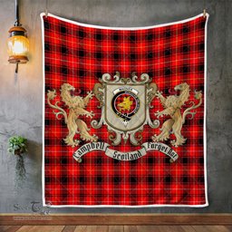 Scottish Maciver Clan Badge Tartan Plaid Lion Crest Premium Quilt Scottish Plaid Tartan Plaid - ScotsTee - scotstee.com