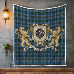 Scottish Cockburn Clan Badge Tartan Plaid Lion Crest Premium Quilt Scottish Plaid Tartan Plaid - ScotsTee - scotstee.com