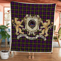 Scottish Macdonell Of Glengarry Clan Badge Tartan Plaid Lion Crest Premium Quilt Scottish Plaid Tartan Plaid - ScotsTee - scotstee.com