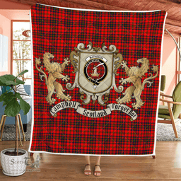 Scottish Matherson Clan Badge Tartan Plaid Lion Crest Premium Quilt Scottish Plaid Tartan Plaid - ScotsTee - scotstee.com