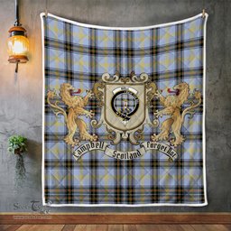 Scottish Bell Clan Badge Tartan Plaid Lion Crest Premium Quilt Scottish Plaid Tartan Plaid - ScotsTee - scotstee.com