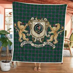 Scottish Byres Clan Badge Tartan Plaid Lion Crest Premium Quilt Scottish Plaid Tartan Plaid - ScotsTee - scotstee.com