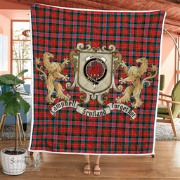 Scottish Macduff Clan Badge Tartan Plaid Lion Crest Premium Quilt Scottish Plaid Tartan Plaid - ScotsTee - scotstee.com