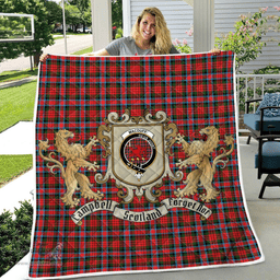 Scottish Macduff Clan Badge Tartan Plaid Lion Crest Premium Quilt Scottish Plaid Tartan Plaid - ScotsTee - scotstee.com