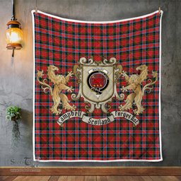 Scottish Macduff Clan Badge Tartan Plaid Lion Crest Premium Quilt Scottish Plaid Tartan Plaid - ScotsTee - scotstee.com