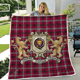 Scottish Little Clan Badge Tartan Plaid Lion Crest Premium Quilt Scottish Plaid Tartan Plaid - ScotsTee - scotstee.com