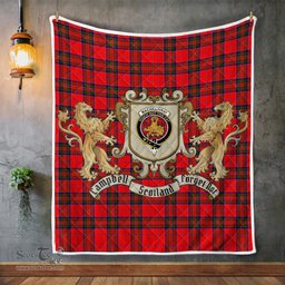 Scottish Macgillivray Clan Badge Tartan Plaid Lion Crest Premium Quilt Scottish Plaid Tartan Plaid - ScotsTee - scotstee.com