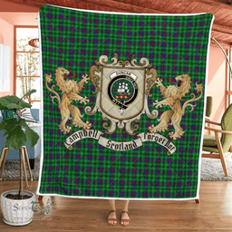 Scottish Duncan Clan Badge Tartan Plaid Lion Crest Premium Quilt Scottish Plaid Tartan Plaid - ScotsTee - scotstee.com