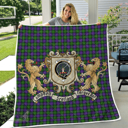 Scottish Macbrayne Clan Badge Tartan Plaid Lion Crest Premium Quilt Scottish Plaid Tartan Plaid - ScotsTee - scotstee.com