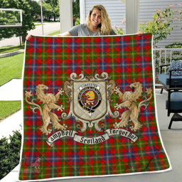 Scottish Forrester Clan Badge Tartan Plaid Lion Crest Premium Quilt Scottish Plaid Tartan Plaid - ScotsTee - scotstee.com